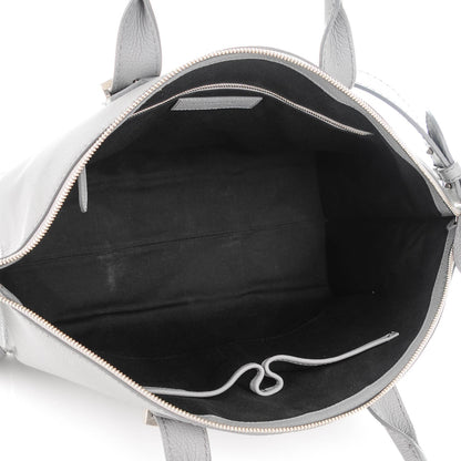 Alexander McQueen Grained Calfskin Legend Satchel Medium Grey Melange 5 of 7