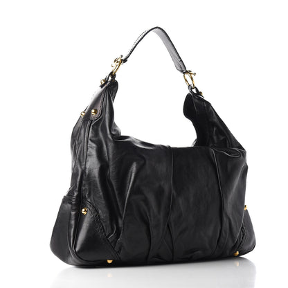 Gucci Calfskin Large Jockey Hobo Black 2 of 9