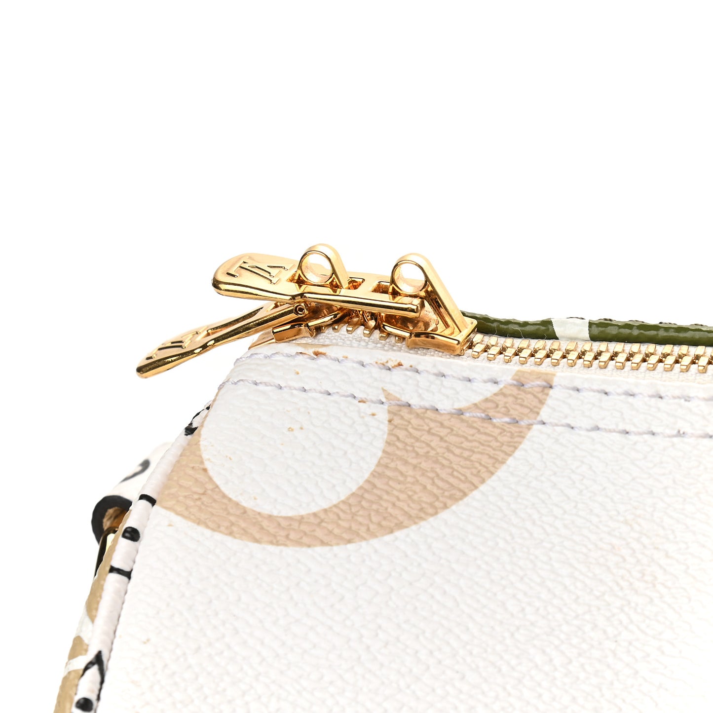 Monogram Giant Speedy Bandouliere 30 Kaki Beige