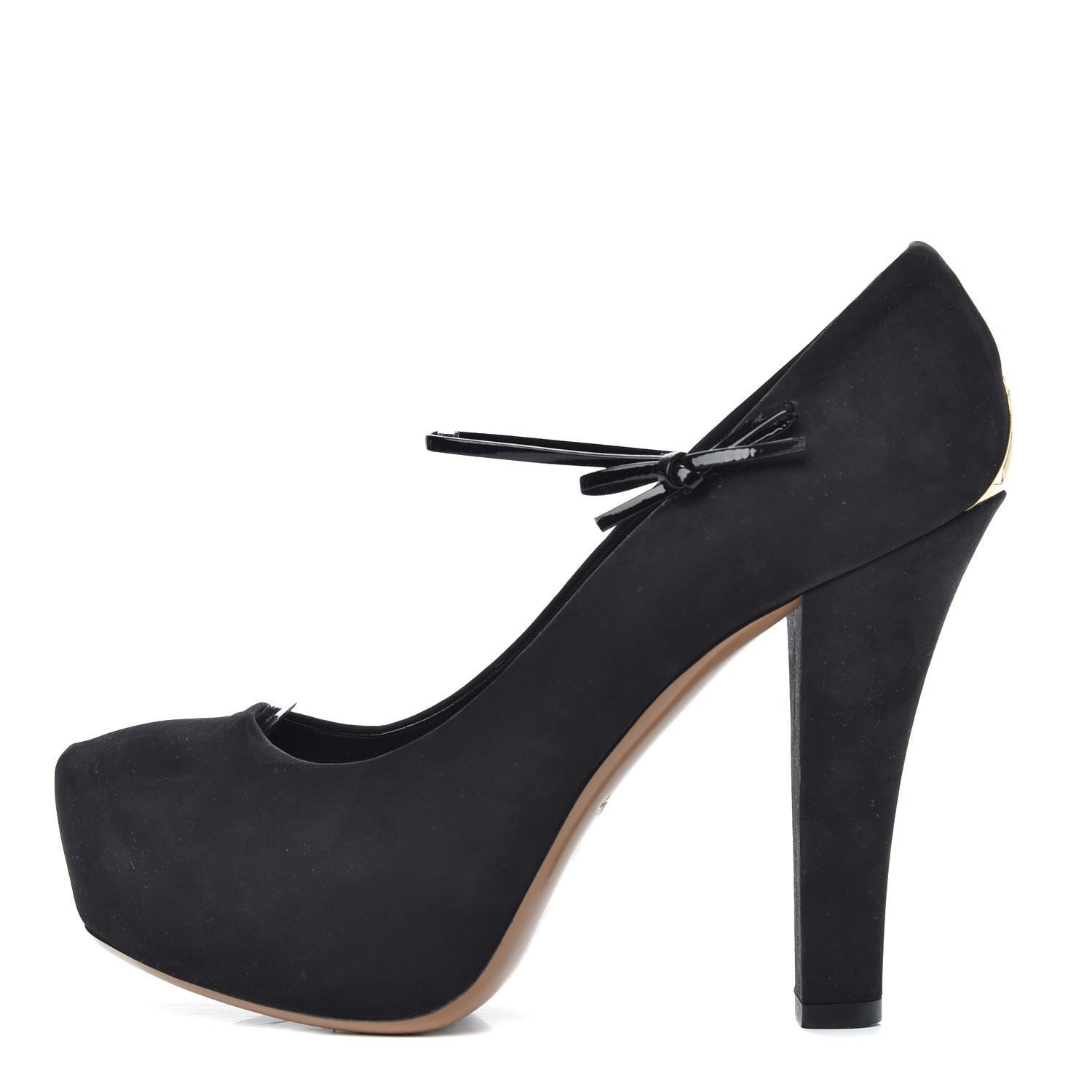 Louis Vuitton Suede Varennes Pumps 39.5 Black 1 of 8