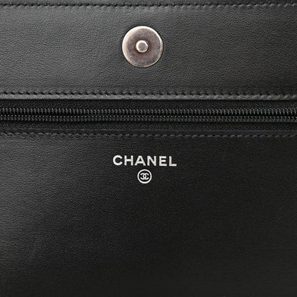 Chanel Caviar Quilted Boy Wallet On Chain WOC Black 8 of 13