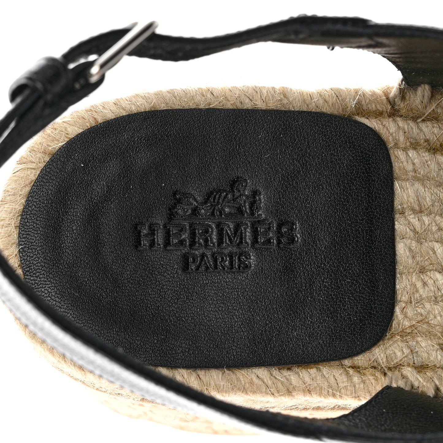 Goatskin Envie 30 Espadrille Wedge Sandals 36 Black