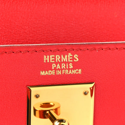 Hermes Swift Kelly Retourne 32 Vermillion 6 of 10