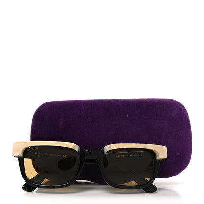 Gucci Acetate Rectangle Sunglasses GG1166S Black Beige 7 of 7