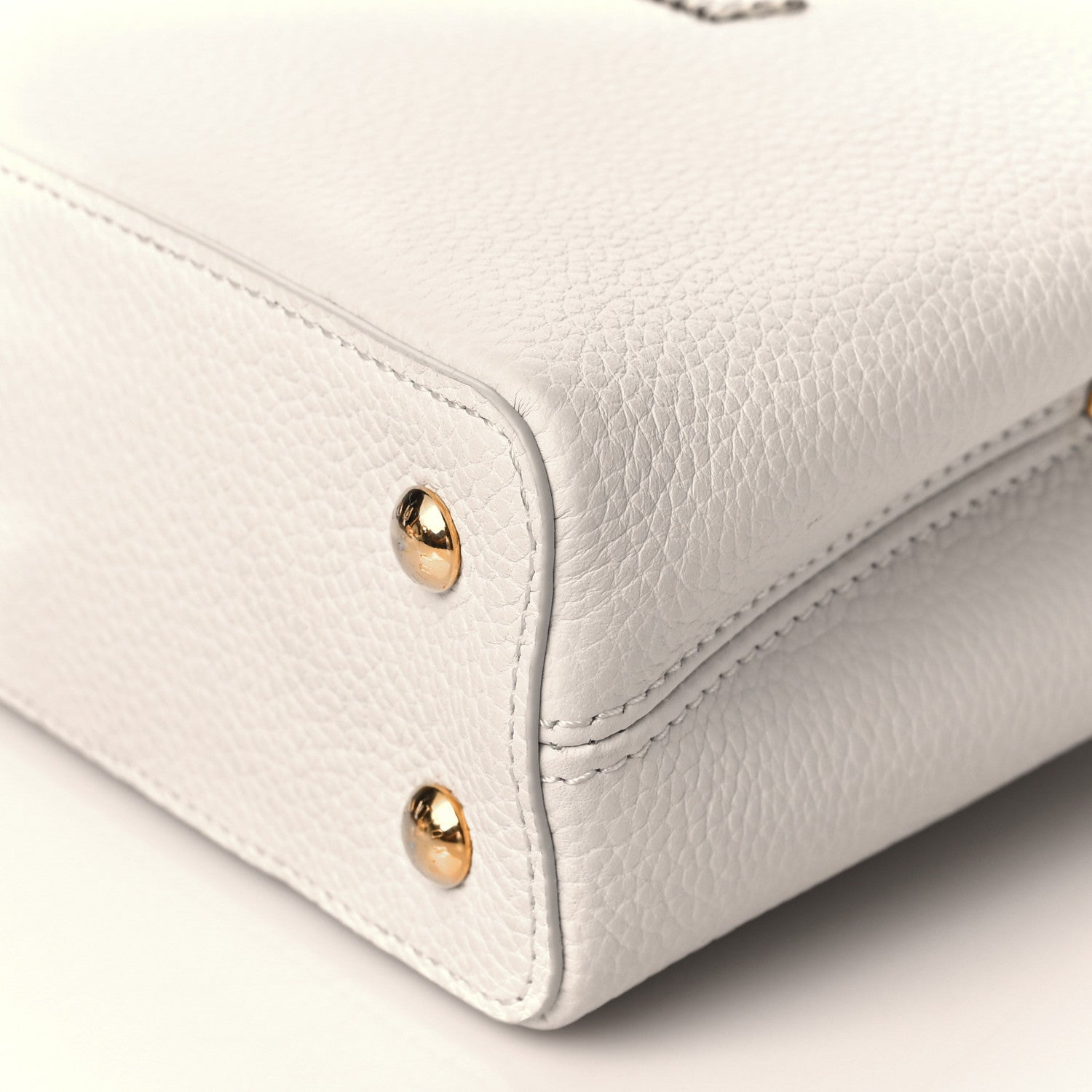 Louis Vuitton Taurillon Ayers Capucines Mini White Snow White 9 of 10