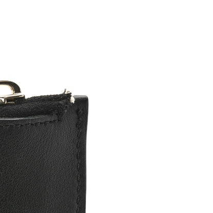 Valentino Garavani Calfskin VLTN Large Flat Zip Pouch Black 9 of 9