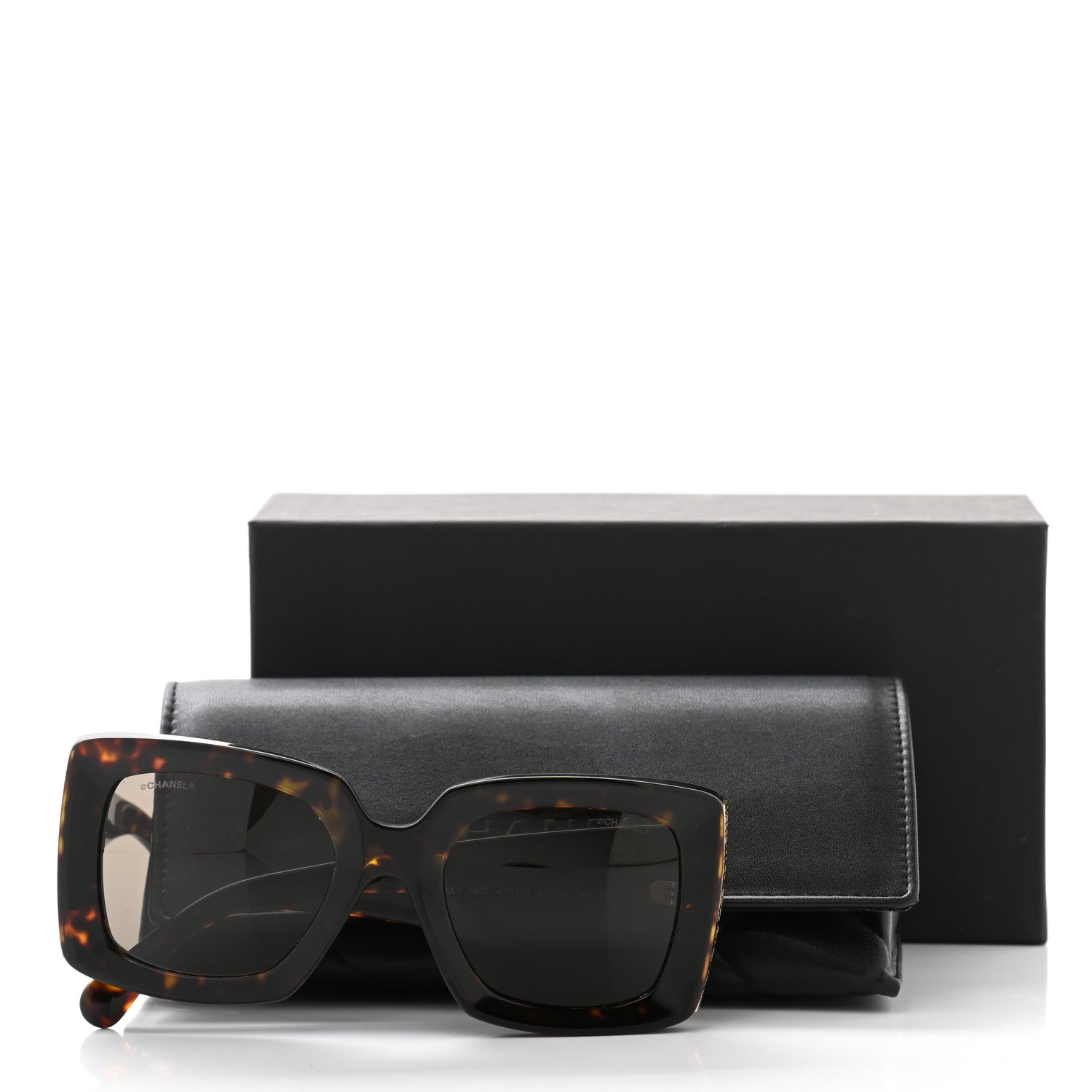 Chanel Acetate Rectangle Sunglasses 5435 Tortoise 8 of 8