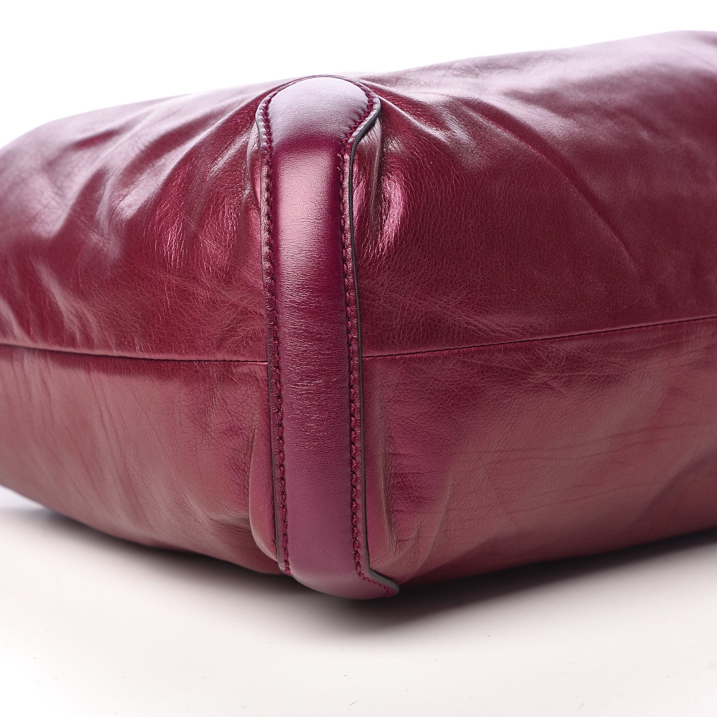 Metallic Calfskin Medium Galaxy Hobo Purple