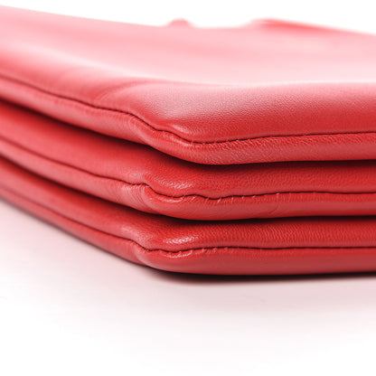 Celine Lambskin Large Trio Crossbody Bag Red 10 of 11