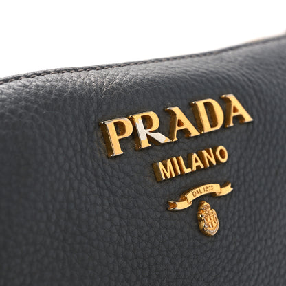 Prada Vitello Daino Zippered Shoulder Bag Marmo 14 of 15