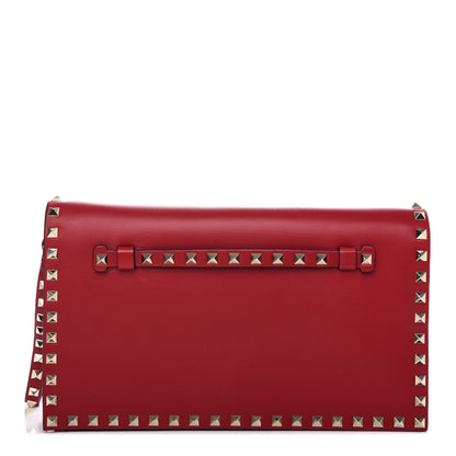 Valentino Garavani Nappa Rockstud Wristlet Clutch Rosso Valentino 1 of 7