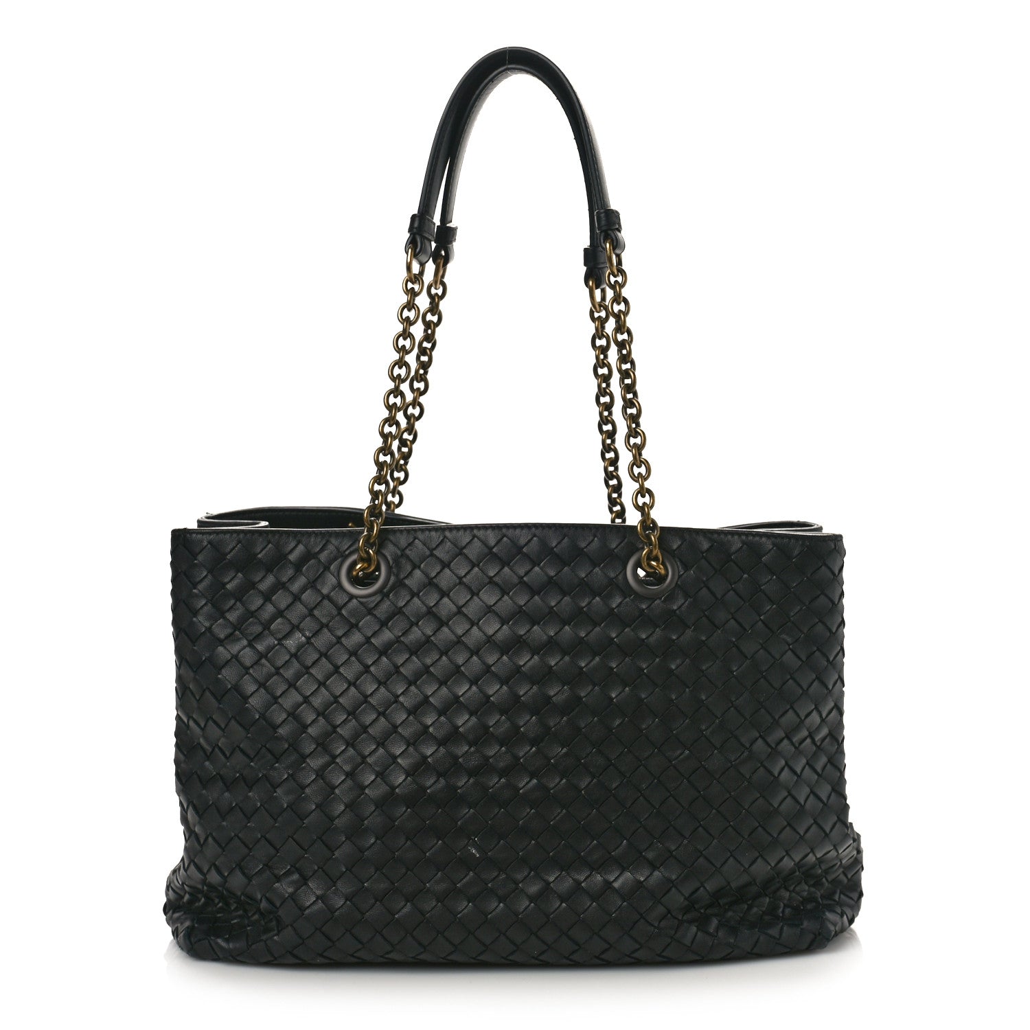 Bottega Veneta Nappa Intrecciato Medium Classic Chain Strap Tote Black 1 of 9