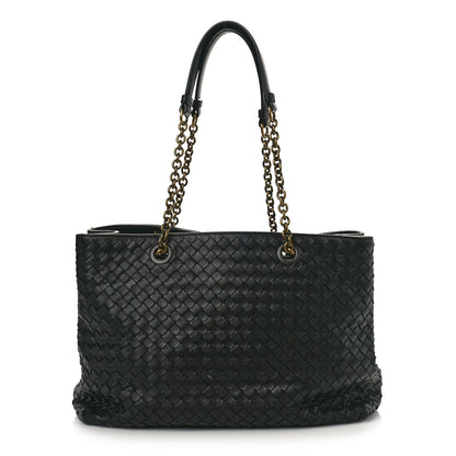 Bottega Veneta Nappa Intrecciato Medium Classic Chain Strap Tote Black 1 of 9