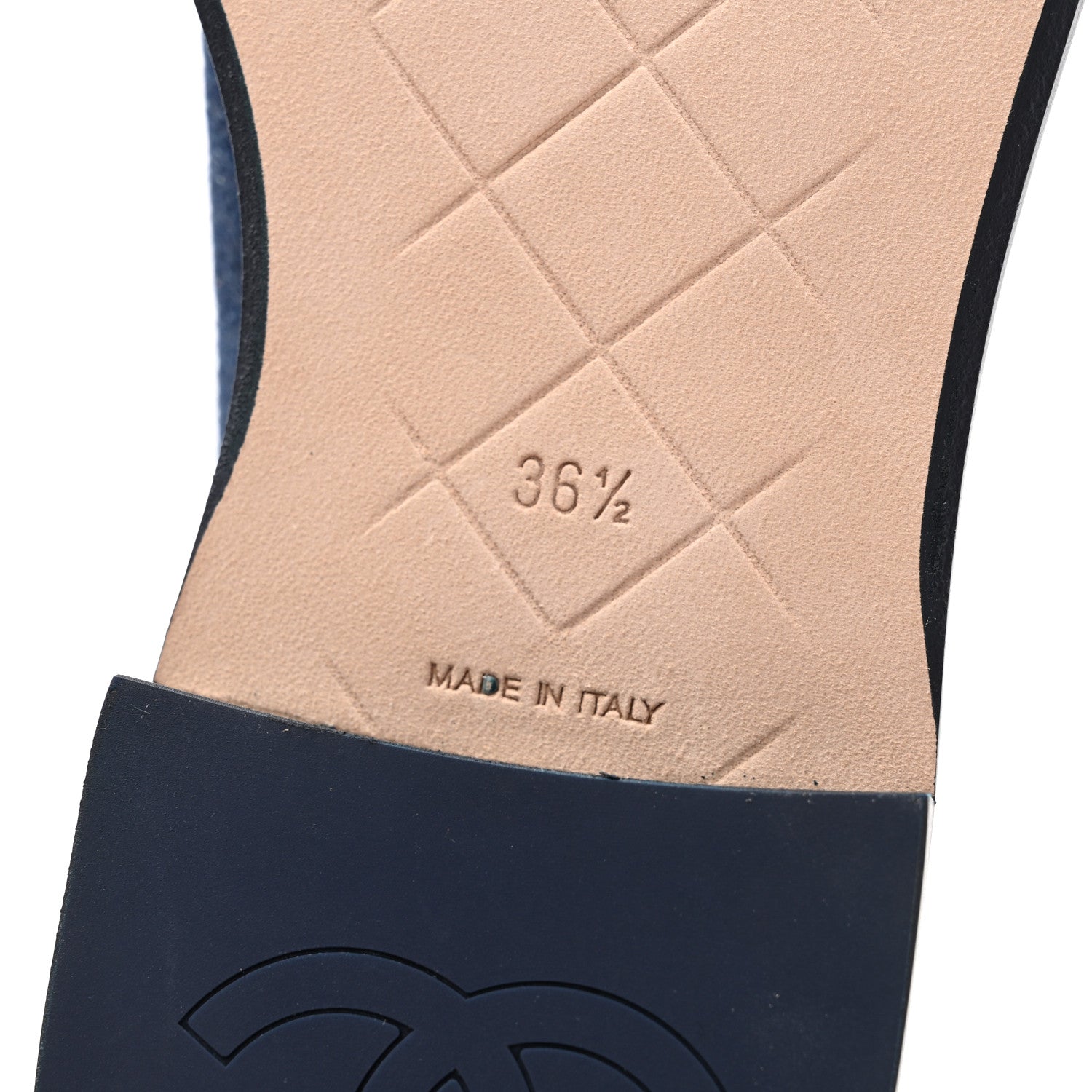 CHANEL ネイビー デニム ミュール CHANEL ネイビー デニム ミュール