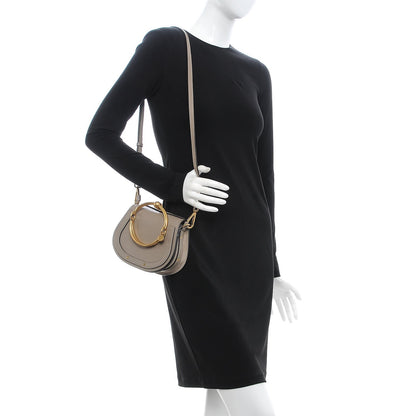 Chloe Calfskin Suede Small Nile Bracelet Bag Motty Grey 2 of 8