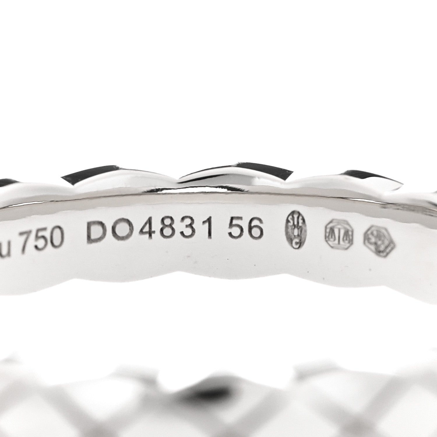 Chanel 18K White Gold Mini Coco Crush Ring 56 7.5 5 of 6