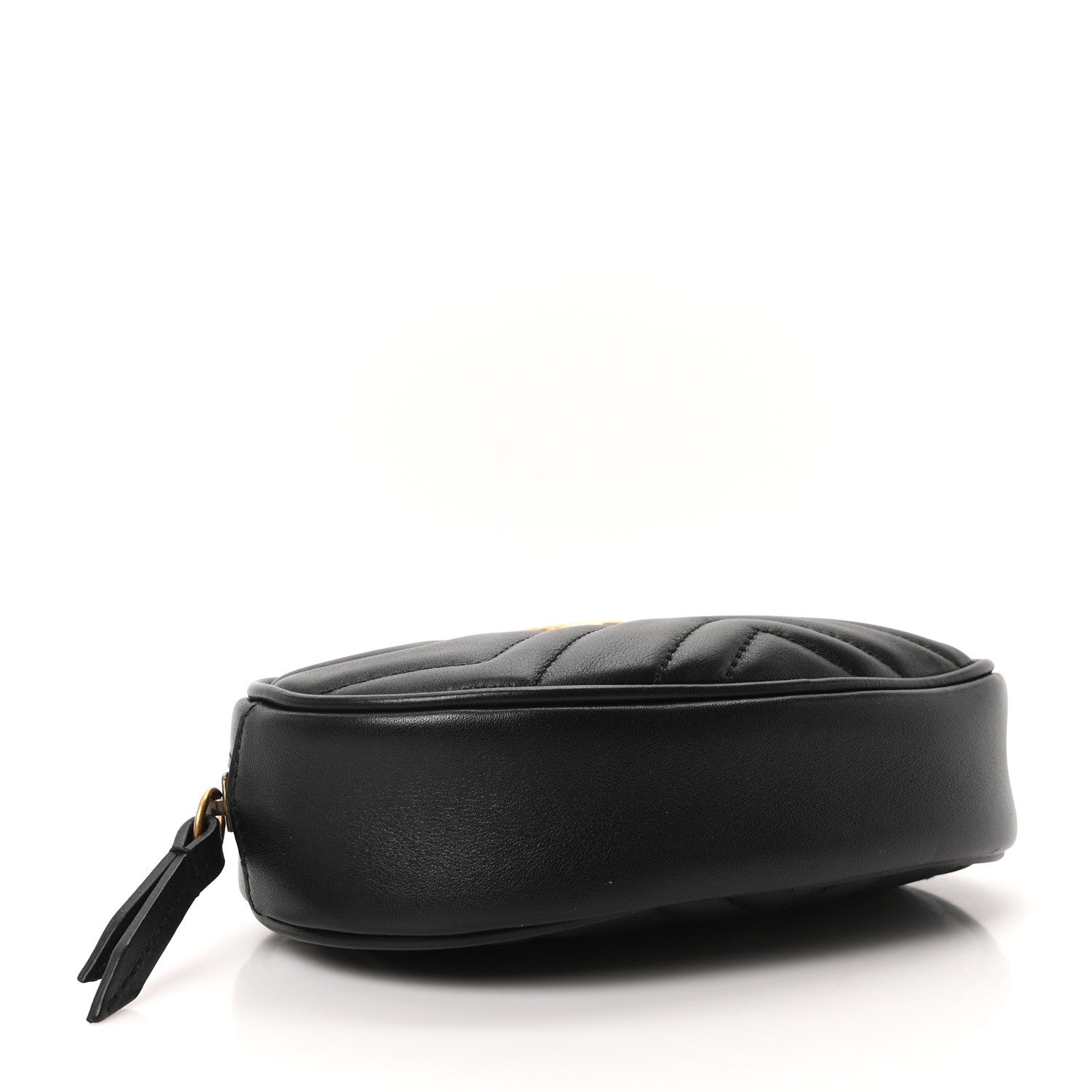 Gucci Calfskin Matelasse GG Marmont Belt Bag 95 38 Black 4 of 10