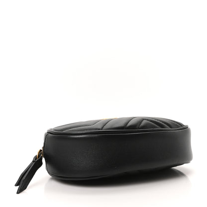 Gucci Calfskin Matelasse GG Marmont Belt Bag 95 38 Black 4 of 10