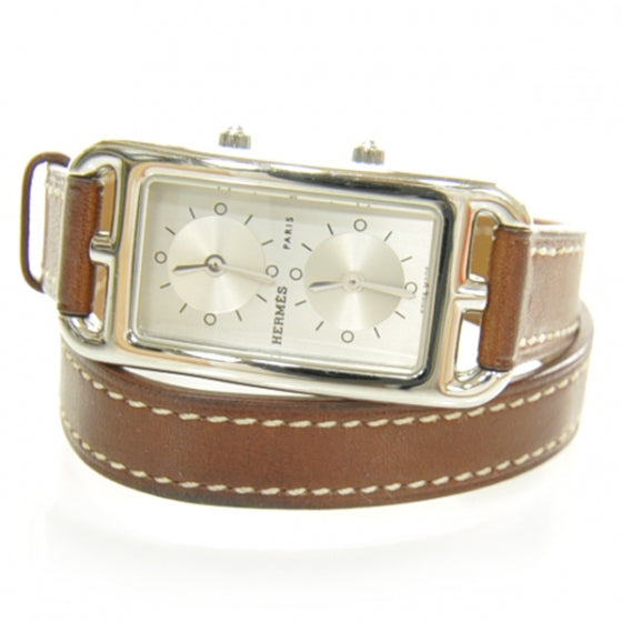 Stainless Steel Barenia 20mm Cape Cod Double Tour Deux Zones Quartz Watch Fauve