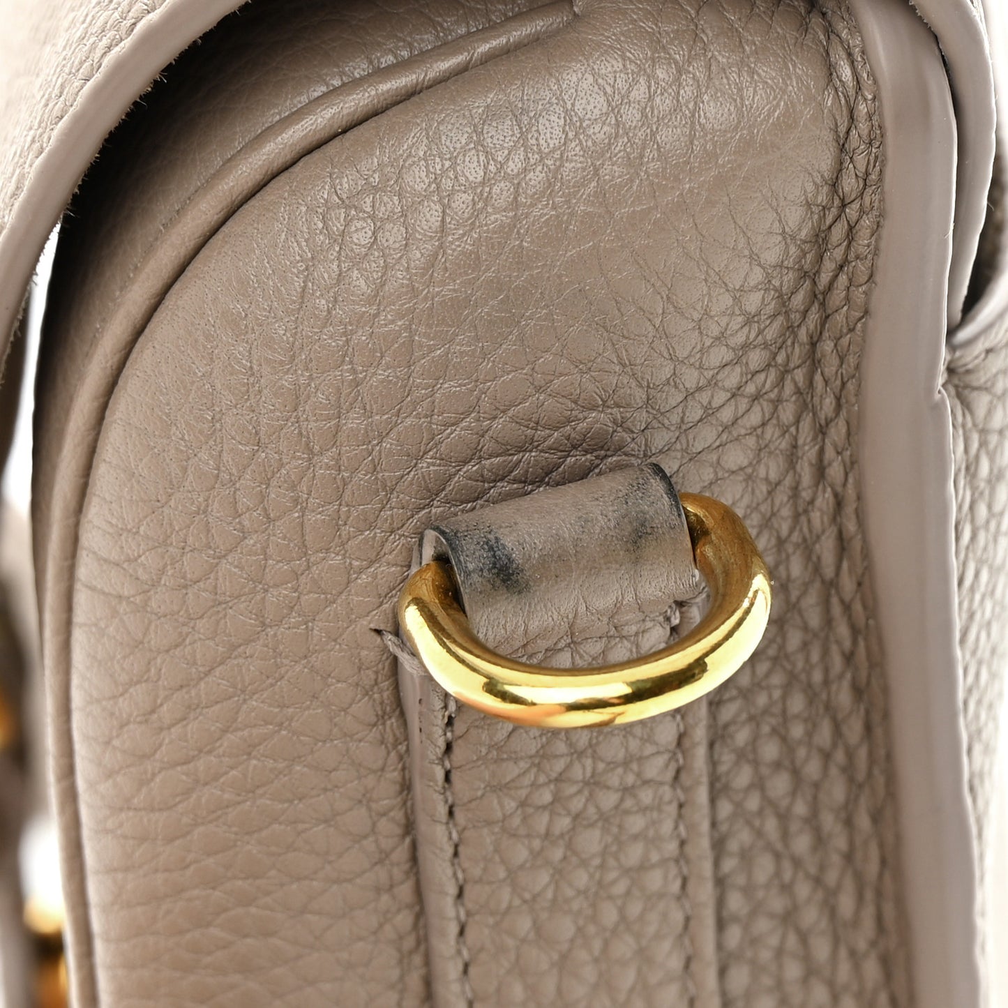 Grained Calfskin Medium Bobby Flap Taupe