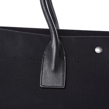 Saint Laurent Linen Calfskin Rive Gauche Tote Black 10 of 16