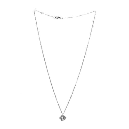 Van Cleef & Arpels 18K White Gold Diamond Sweet Alhambra Pendant Necklace 3 of 7
