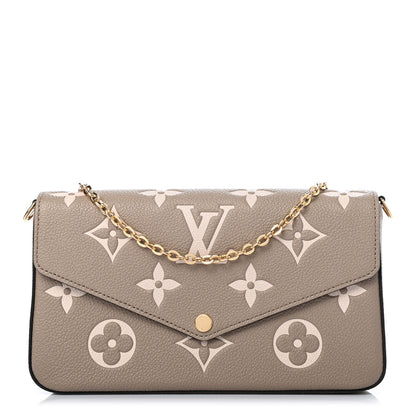 Louis Vuitton Empreinte Monogram Giant Felicie Pochette Tourterelle Creme 3 of 11