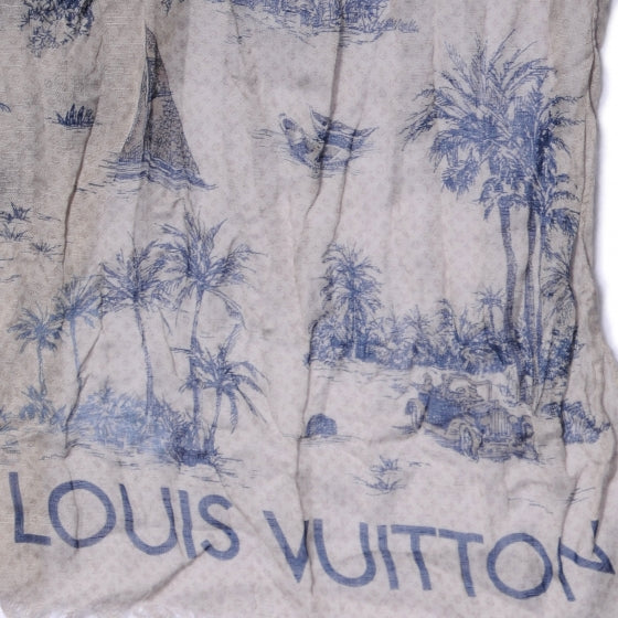 Cotton Linen Toile Etole De Louis Pareo Blue