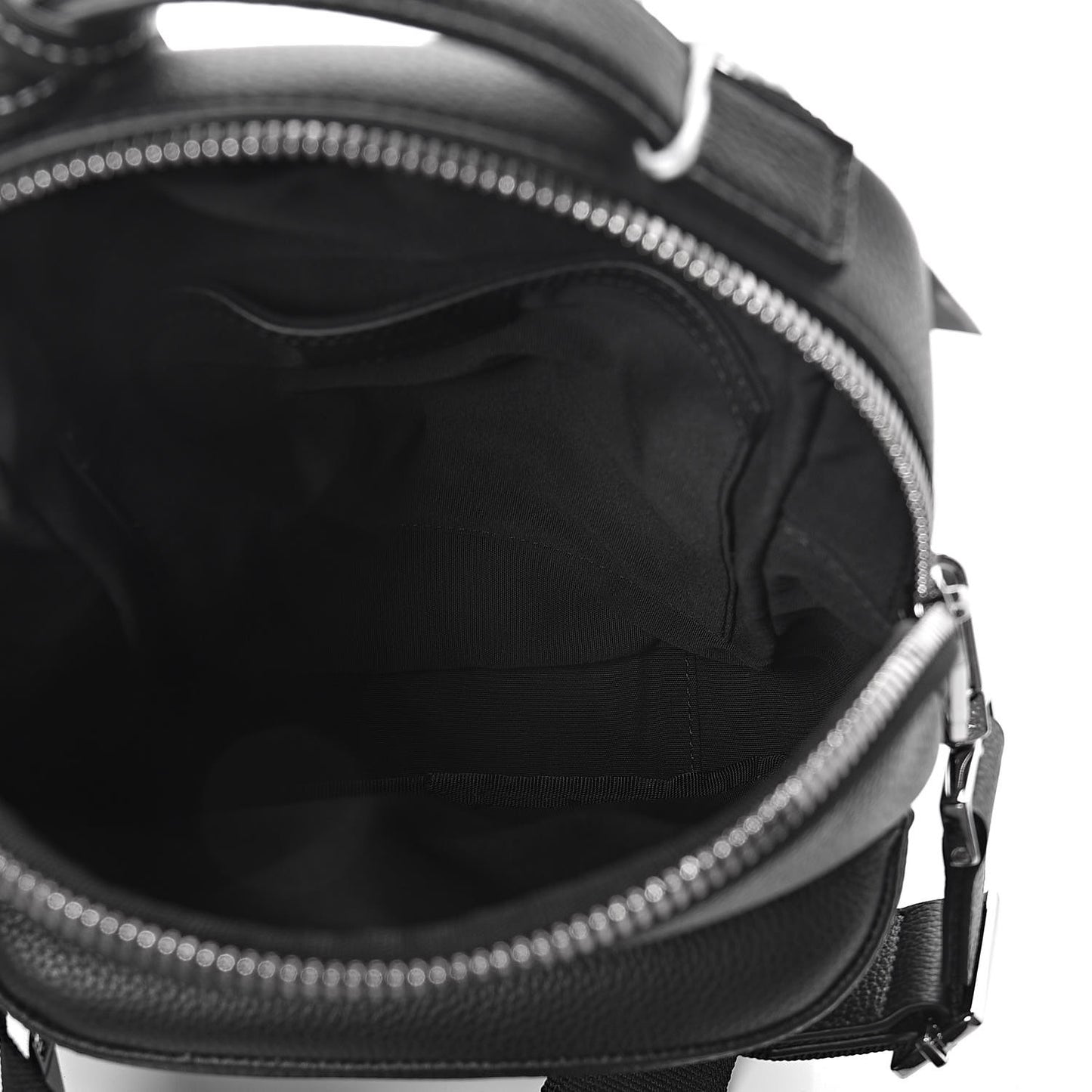 Grained Calfskin Mini Rider Backpack Black
