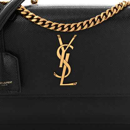 Saint Laurent Calfskin Medium Monogram Sunset Black 8 of 10