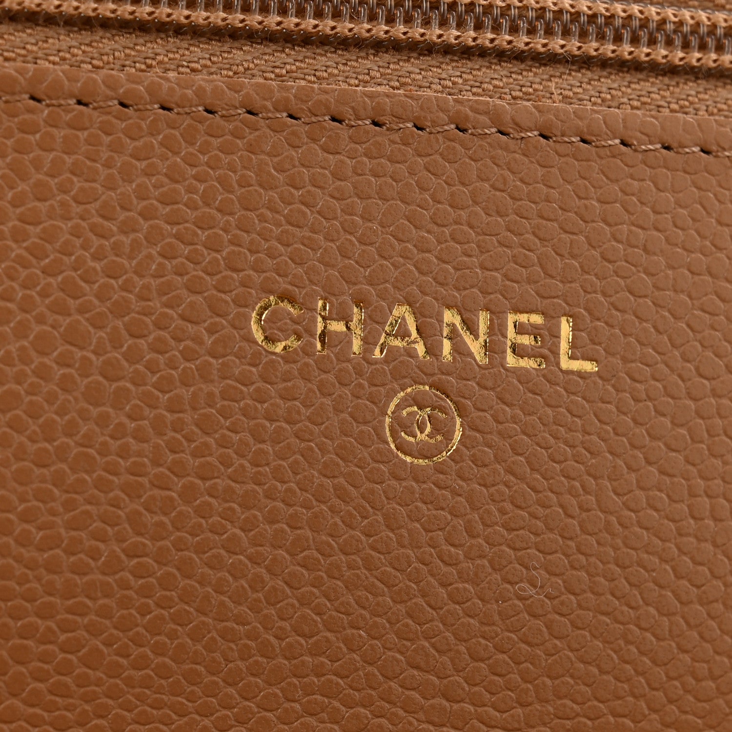 Chanel Caviar Quilted Wallet on Chain WOC Dark Beige 6 of 13