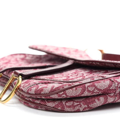 Christian Dior Monogram Double Saddle Bag Burgundy 5 of 8