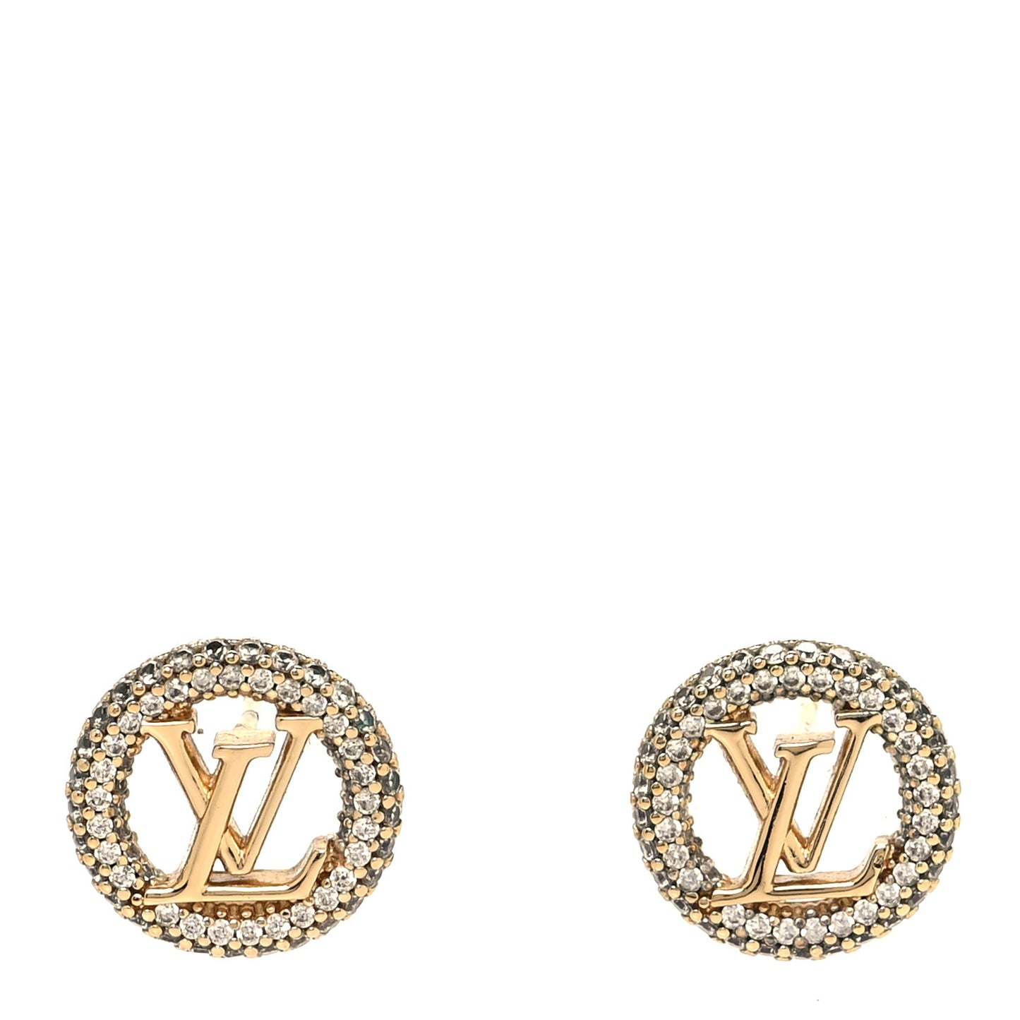 Metal Crystal Louise By Night Earrings Gold