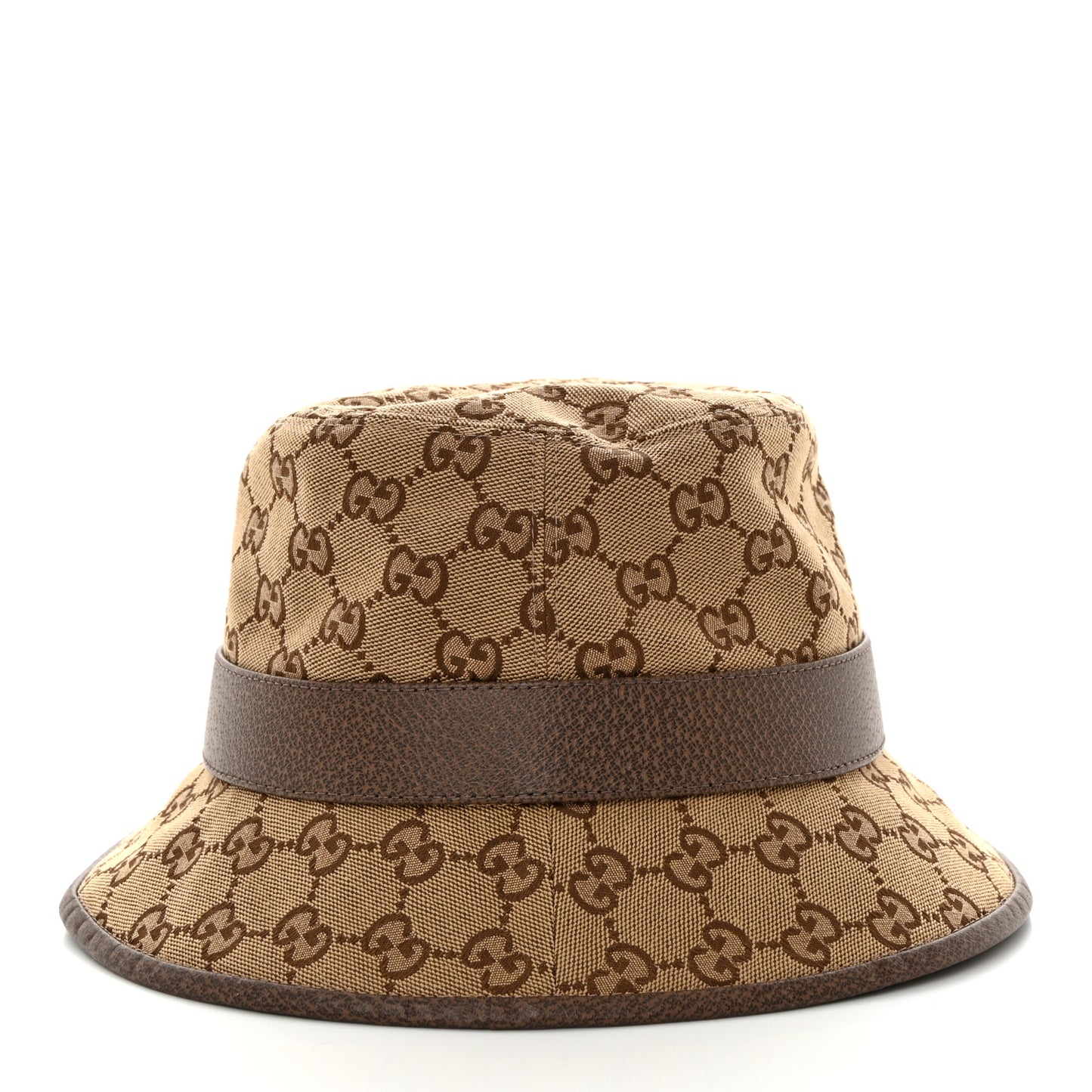 Monogram Textured Dollar Calfskin GG Jago Bucket Hat M Cacao Beige