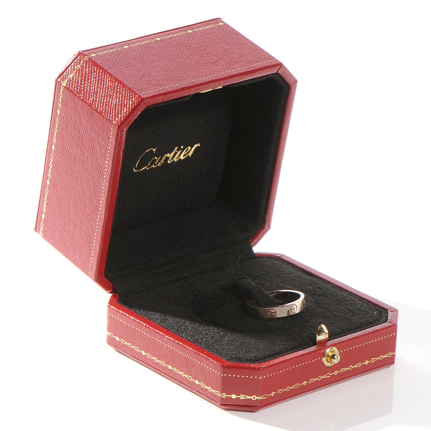 18K White Gold 3.5mm LOVE Wedding Band Ring 52 6