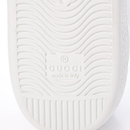 Gucci Calfskin Web Floral Embroidered Ace Sneakers 39.5 White 7 of 10