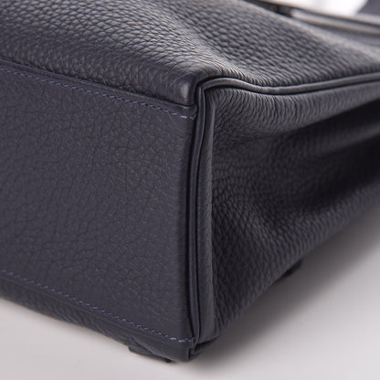 Hermes Taurillon Clemence Kelly Ado Backpack Bleu Nuit 10 of 12