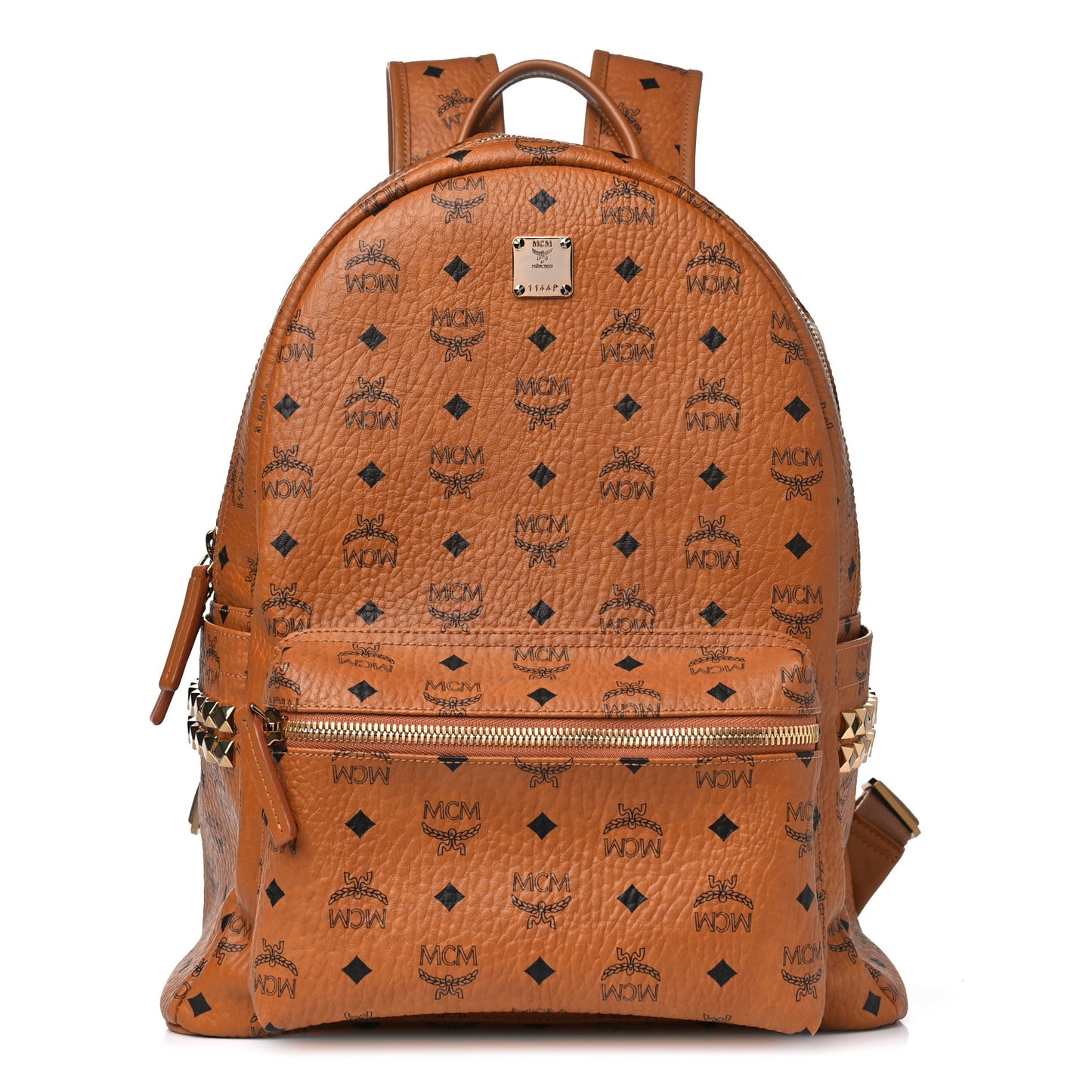 Visetos Medium Side Studs Stark Backpack Cognac