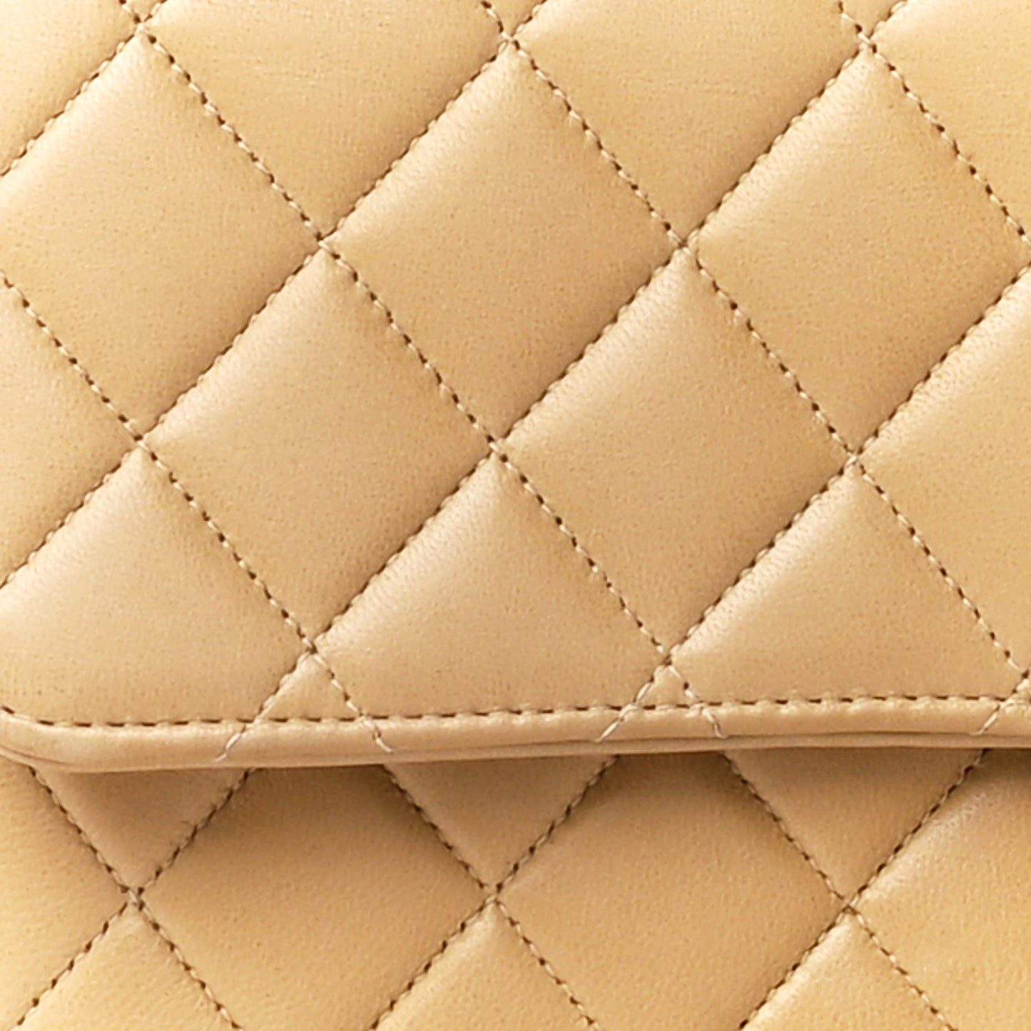 Lambskin Quilted Medium Kelly Single Flap Bag Beige
