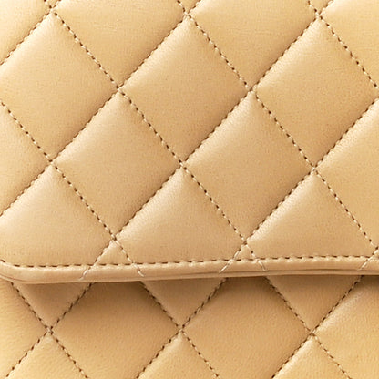 Chanel Lambskin Quilted Medium Kelly Single Flap Bag Beige 9 of 12