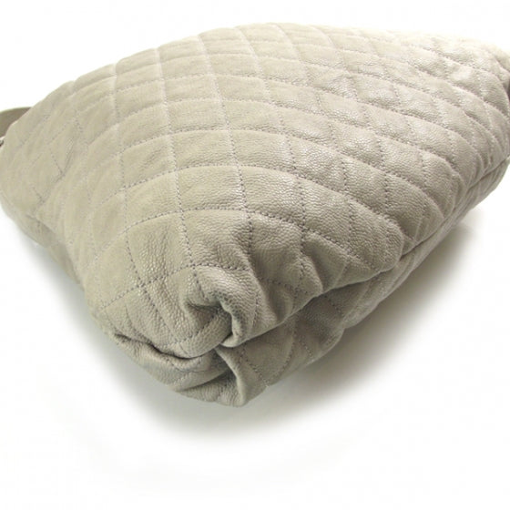 Caviar Quilted Tote Gray