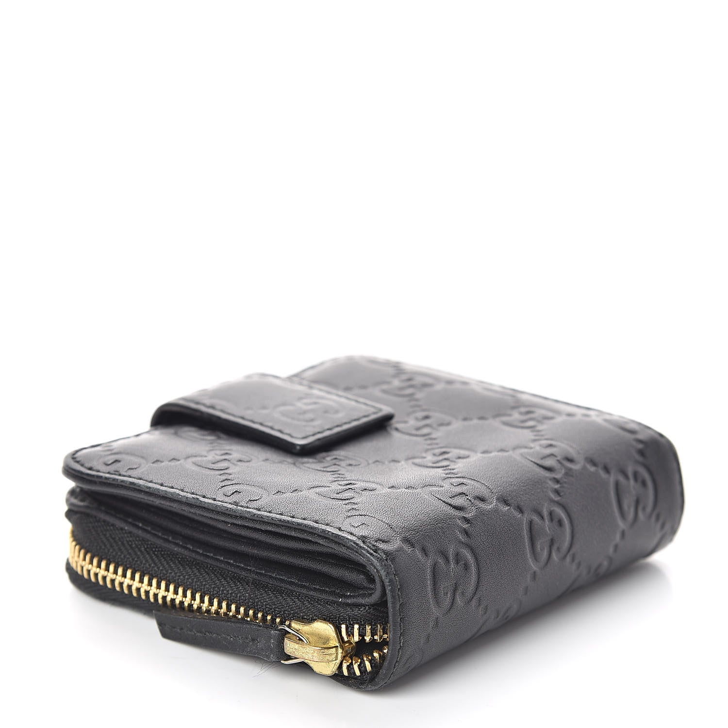 Gucci Guccissima Zip Around French Wallet Black 4 of 8