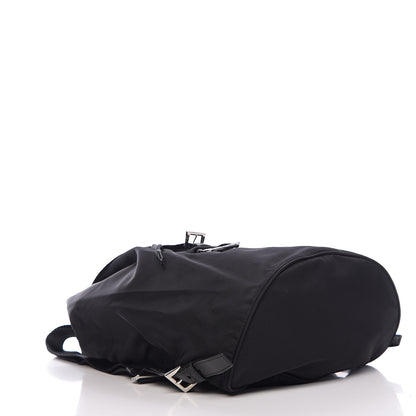 Prada Nylon Vela Saffiano Medium Cinch Backpack Black 3 of 9