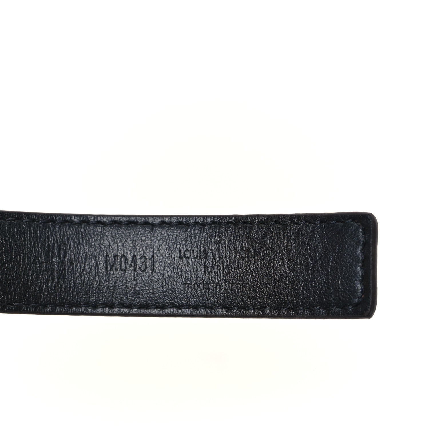 Louis Vuitton Calfskin Monogram 20mm LV Iconic Reversible Belt Black 85 34 Black 4 of 5
