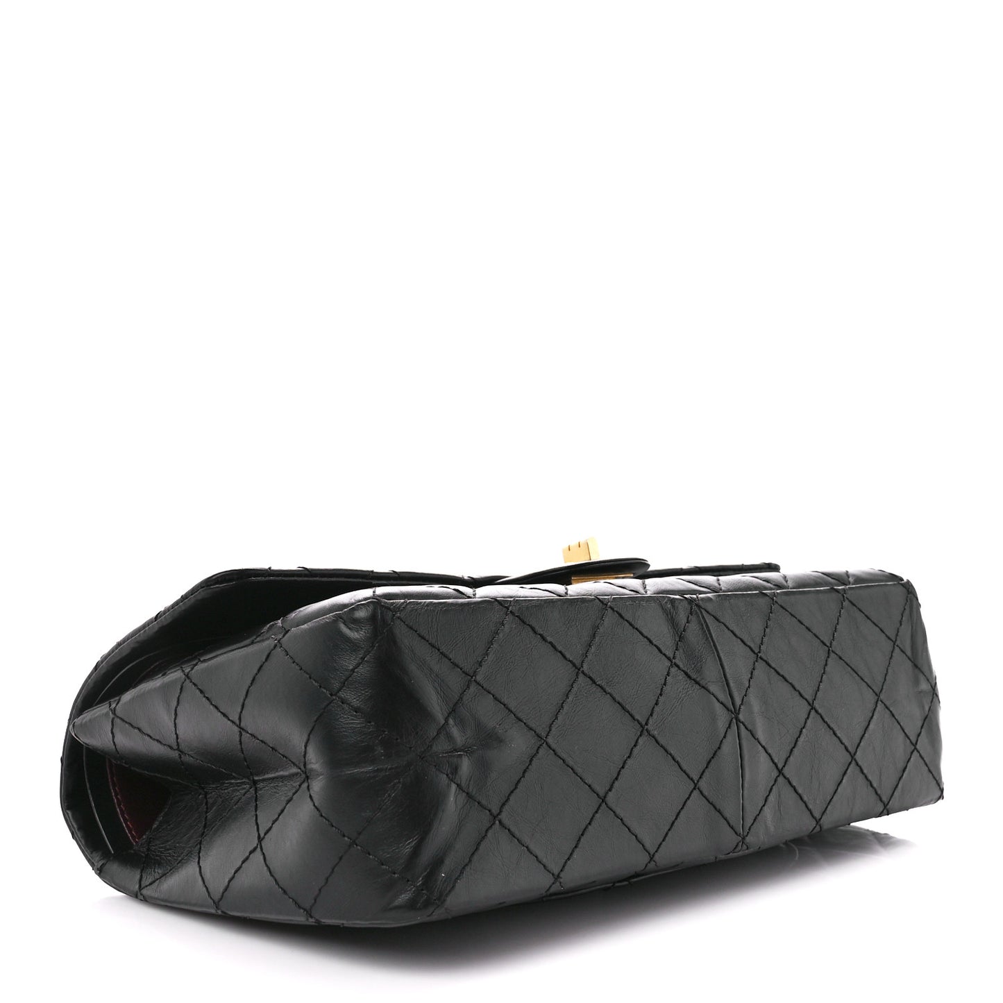 Aged Calfskin Quilted 2.55 Reissue 226 Flap Black