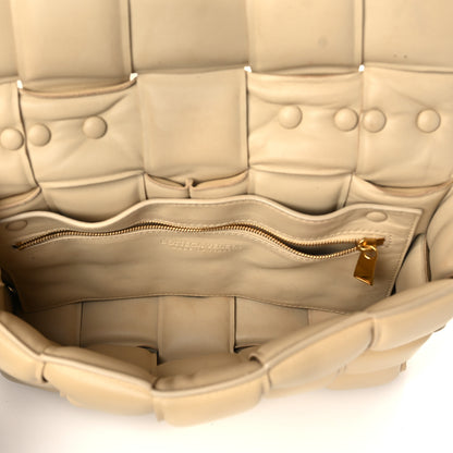 Bottega Veneta Lambskin Maxi Intreccio Padded Chain Cassette Crossbody Bag Porridge 5 of 9