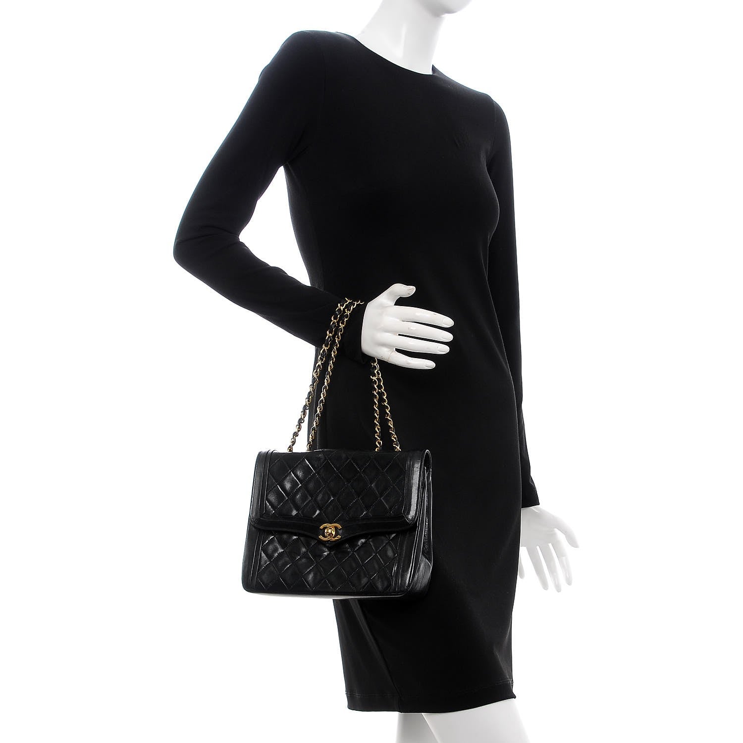 Chanel Lambskin Quilted Small Single Flap Black 3 of 8