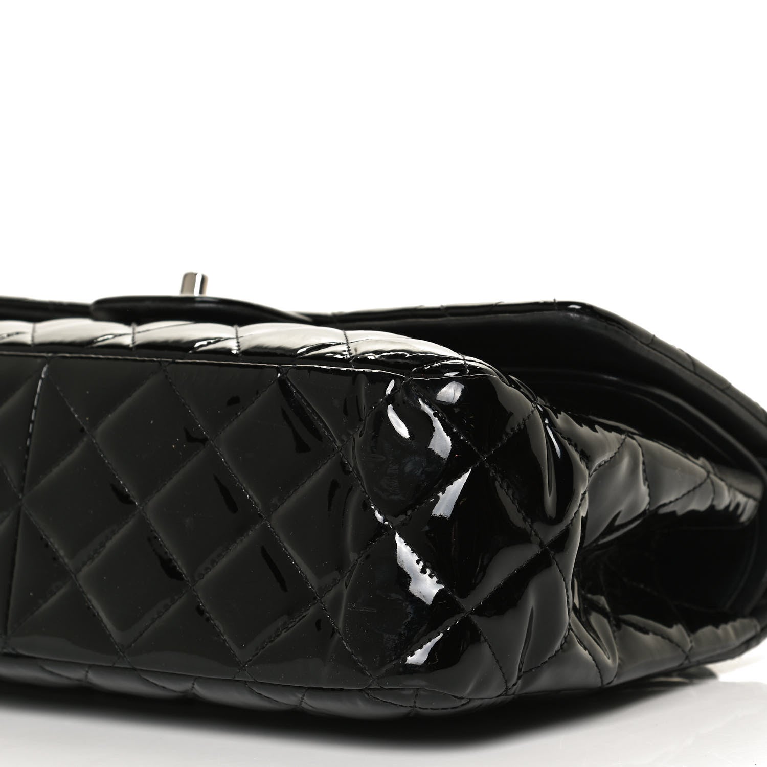 Chanel Patent Quilted Jumbo Double Flap Black 9 of 9
