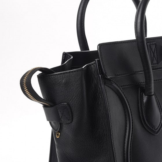Smooth Calfskin Mini Luggage Black