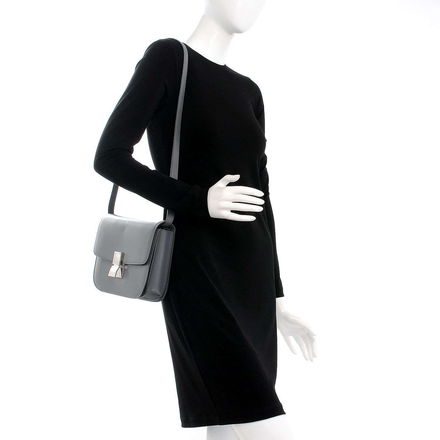 Box Calfskin Medium Classic Box Flap Bag Kohl